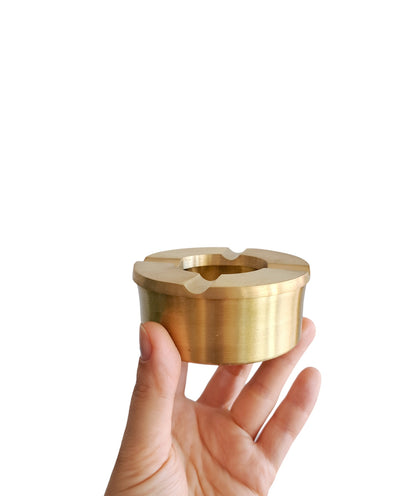 Luxury Brass Ashtray with Lid – Handcrafted Elegance