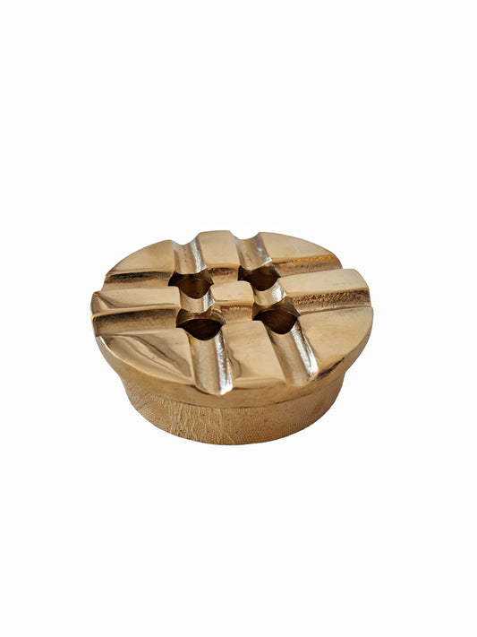 Handcrafted Brass Ashtray with Lid | Retro Charm & Dual Finish