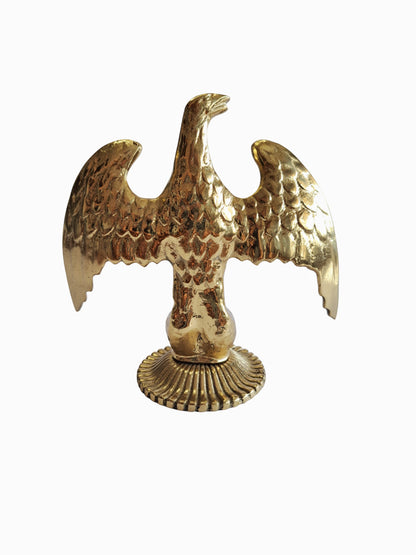 16cm Handcrafted Solid Brass Eagle Statue – Elegant Home & Office Decor