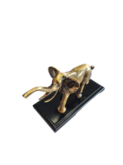 Handcrafted Brass Elephant Statue | Bronze & Gold Finishes