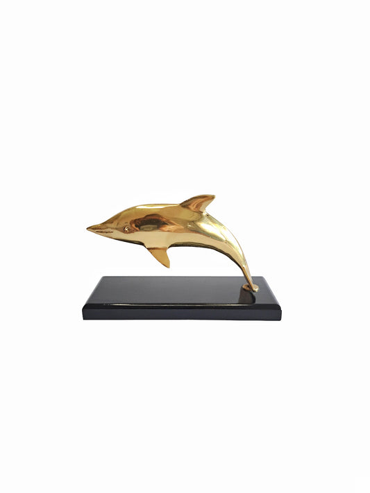 Vintage Brass Dolphin Figurine – Symbol of Harmony & Protection