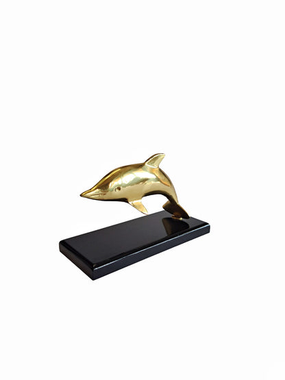 Vintage Brass Dolphin Figurine – Symbol of Harmony & Protection