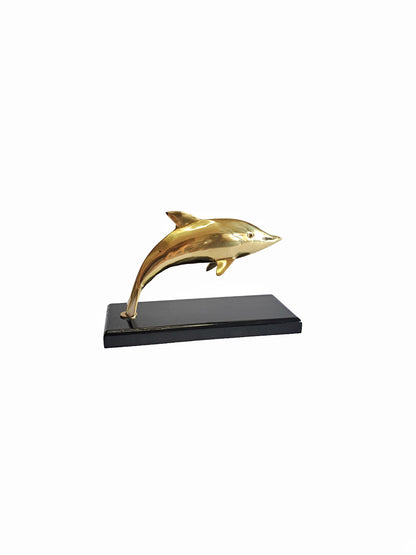 Vintage Brass Dolphin Figurine – Symbol of Harmony & Protection