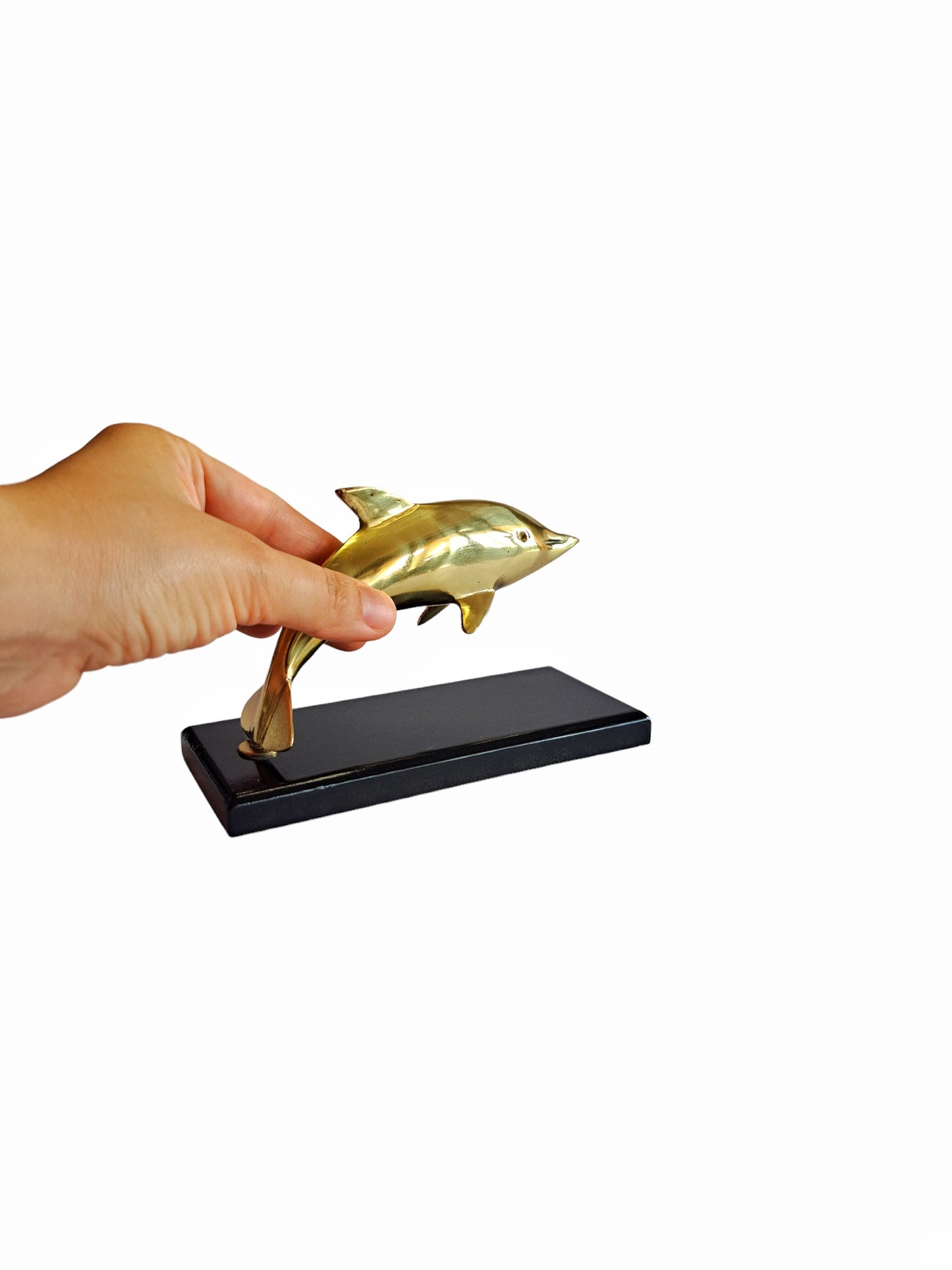 Vintage Brass Dolphin Figurine – Symbol of Harmony & Protection