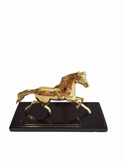 Handcrafted Brass Running Horse Figurine – Vintage Home Decor