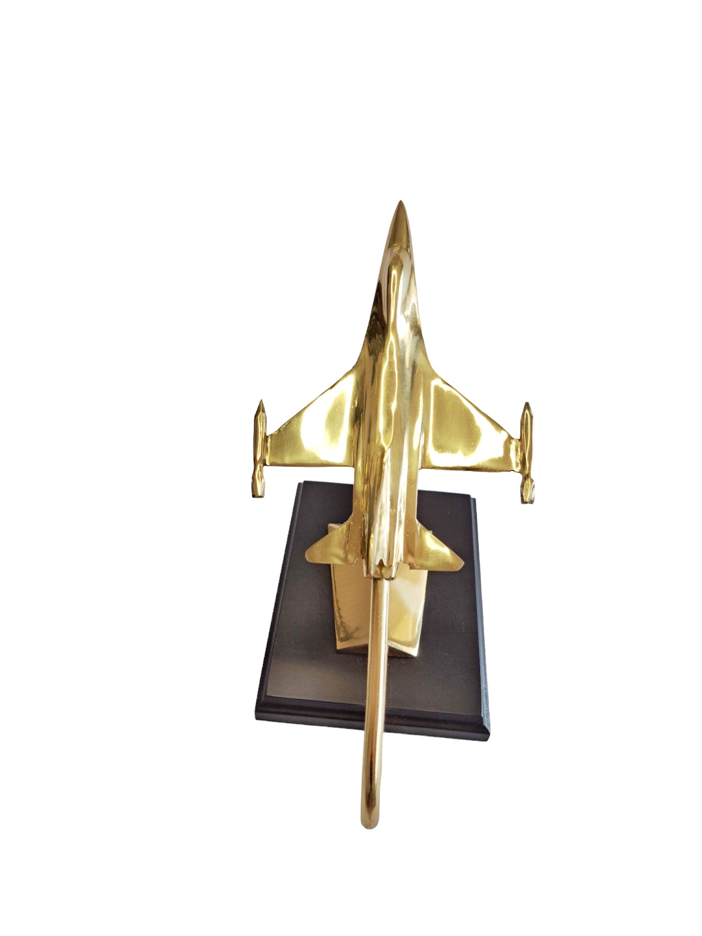 22cm Solid Brass F-16 Fighting Falcon Statue – Collectible Aviation Decor