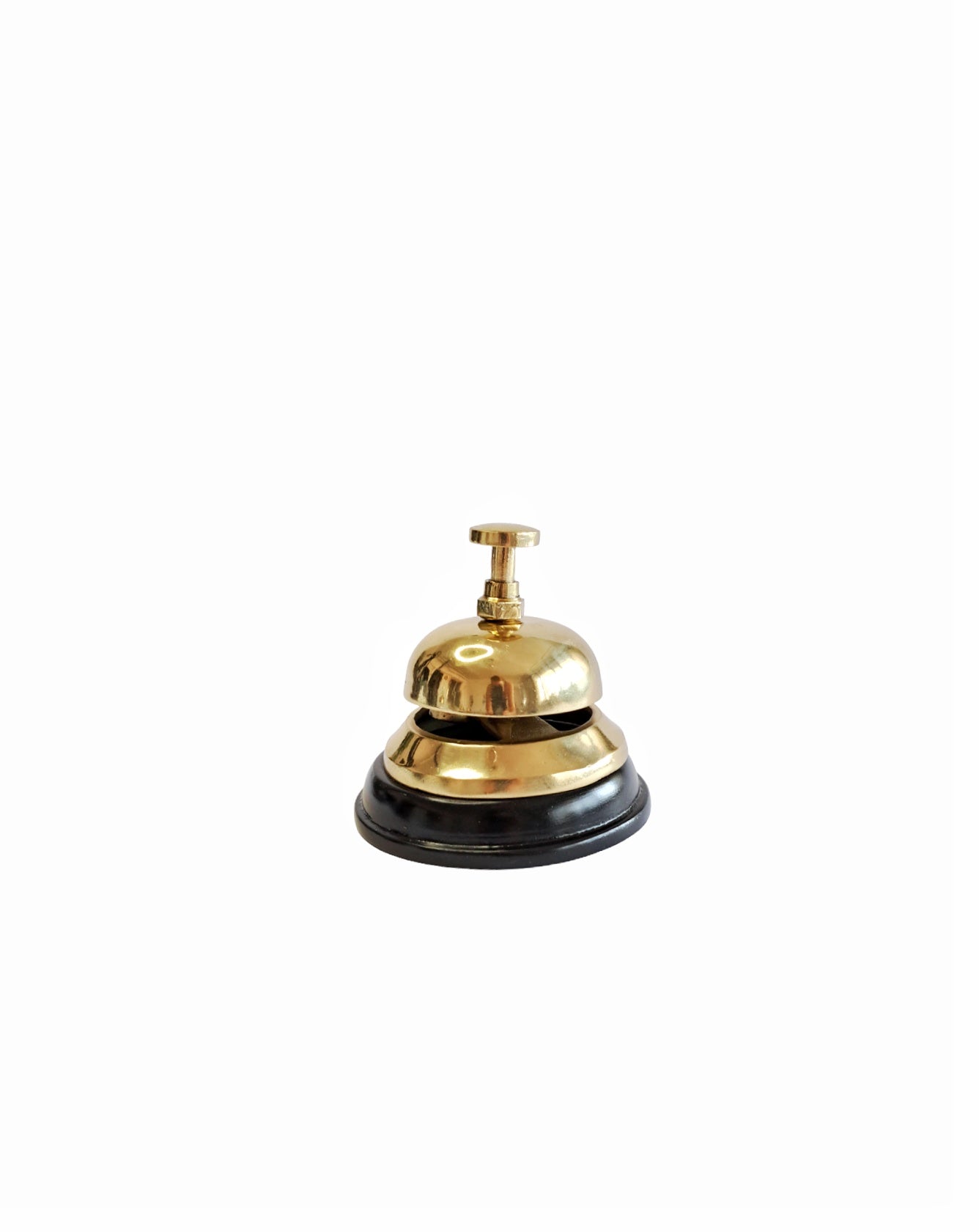 Solid Brass Desk Bell – Classic Vintage Reception Bell, Durable Design