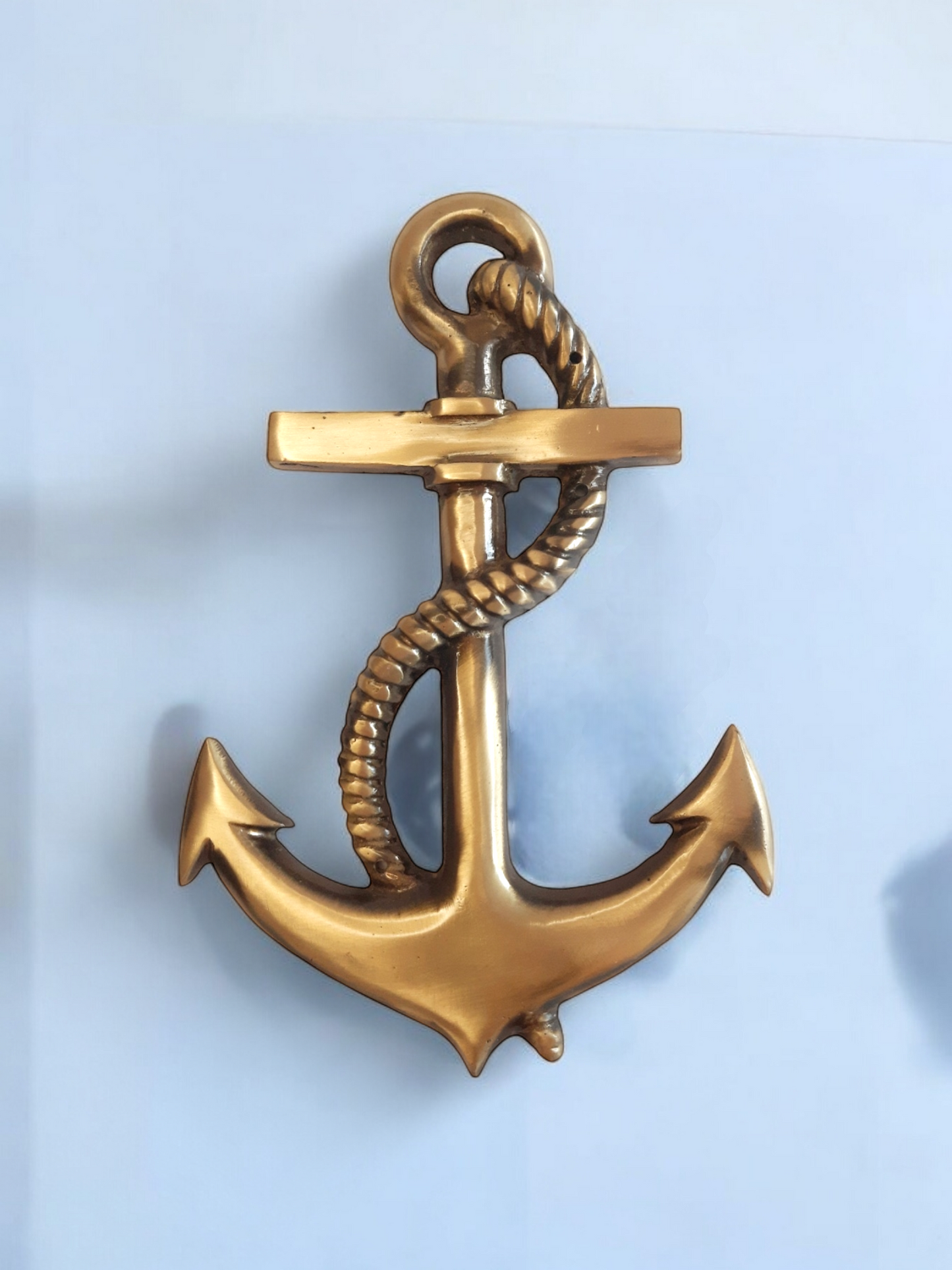 Brass Nautical Anchor Wall Decor – Antique and Mirror Gold Options – Vintage Maritime Style, 19.5cm x 13cm