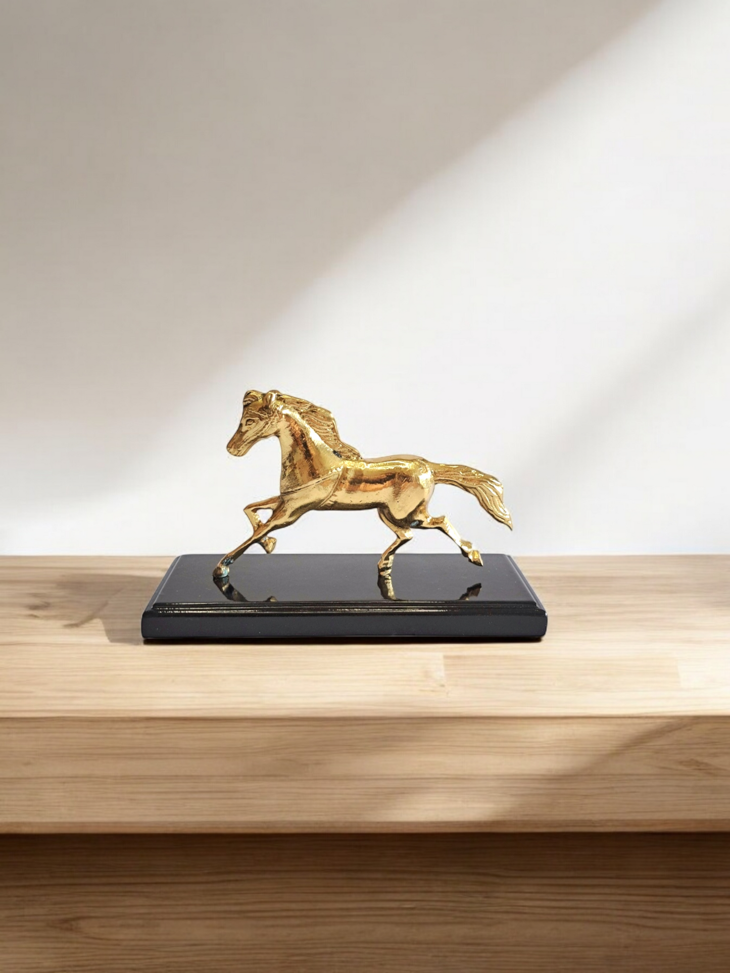 Handcrafted Brass Running Horse Figurine – Vintage Home Decor