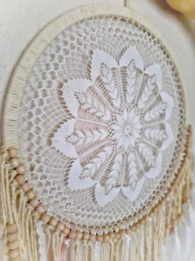 White Lace Dreamcatcher for Wall Decoration