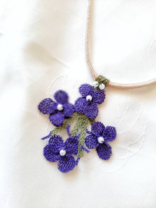 Crochet Necklace With Silk Thread