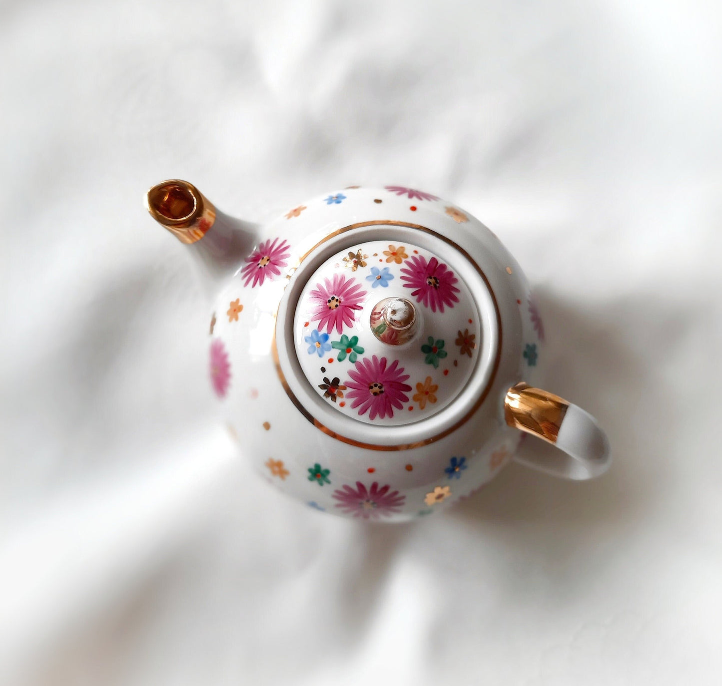 Vintage Soviet Porcelain mini Teapot