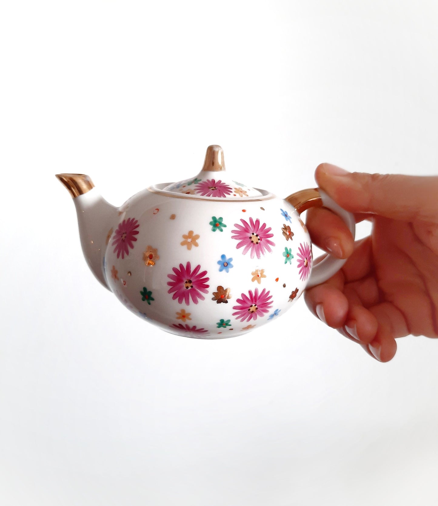 Vintage Soviet Porcelain mini Teapot