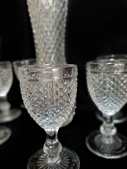 Vintage Classic 7 Pcs Crystal Decanter Set with Glasses