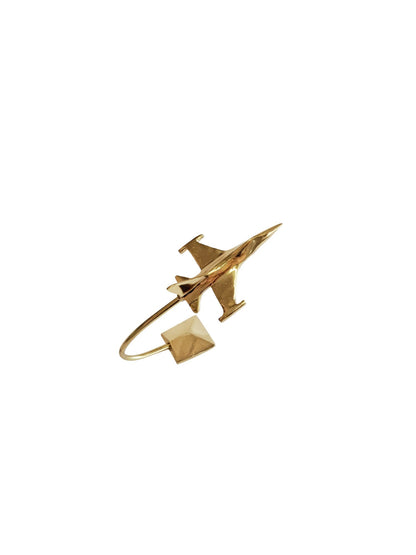 Tabletop Solid Brass F16 Fighting Falcon, Decorative Paper Weight