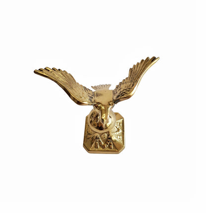 Elegant Brass Eagle Sculpture – Mirror Gold Finish, 17cm, Handcrafted Decorative Art Piece