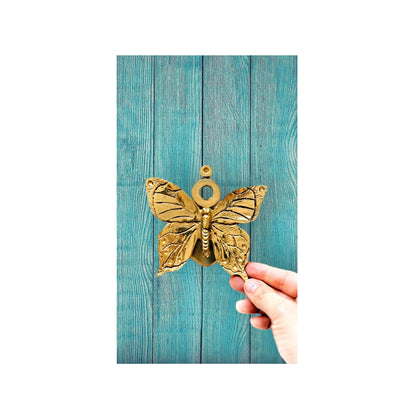 Solid Brass Butterfly Door Knocker – Gold & Antique Gold