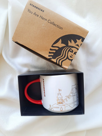 Starbucks "You Are Here" Istanbul Christmas Mug – Red & Gold, 414ml (14oz)