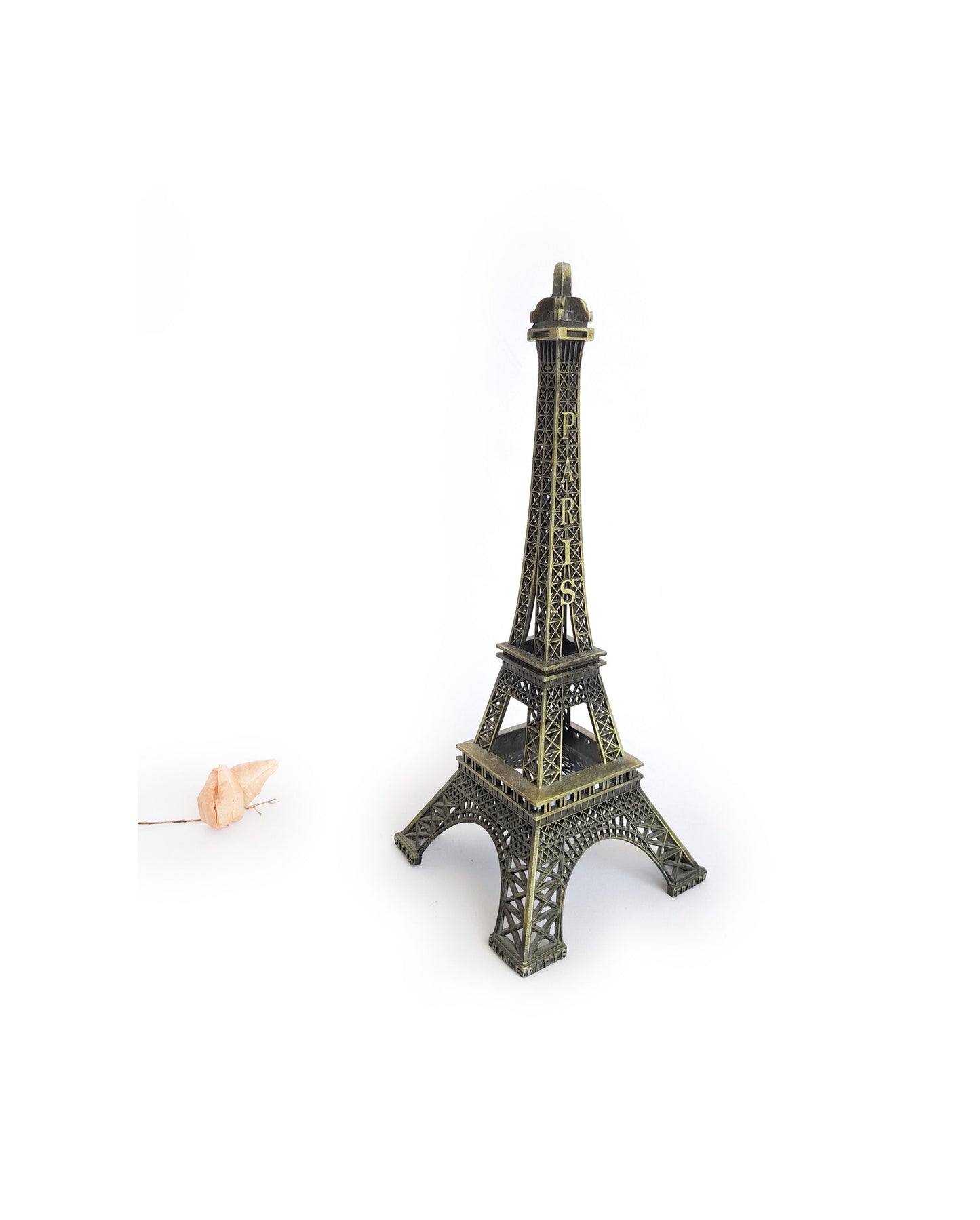 25cm Antique Brass Eiffel Tower – Parisian Landmark Replica