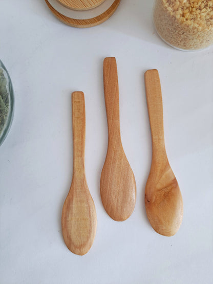 Hand-Painted Wooden Spoons Set of 3 -olives , 13cm