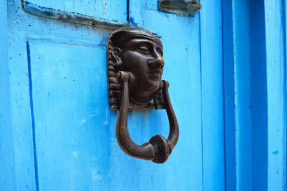 Antique Bronze Pharaoh Door Knocker | Elegant Egyptian Decor