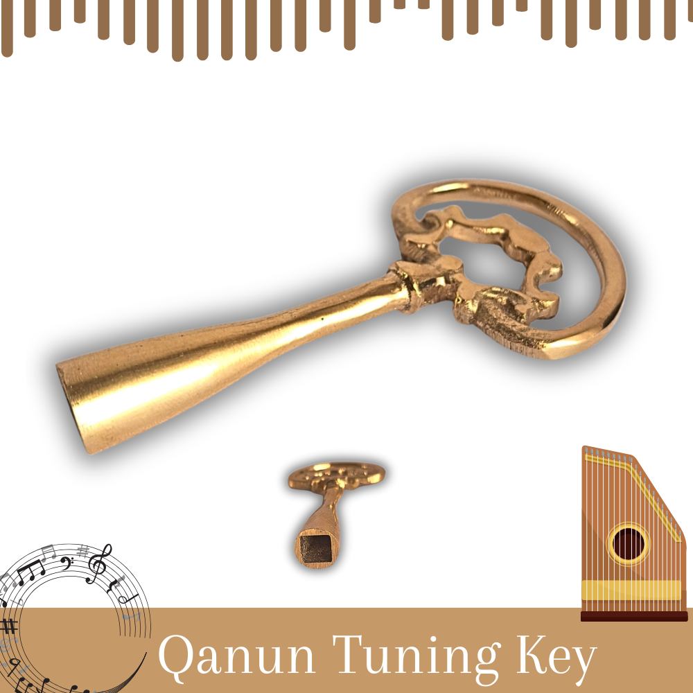 Handcrafted Gold Brass Qanun Tuning Key – Elegant & Durable | 9cm