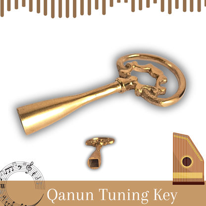 Handcrafted Gold Brass Qanun Tuning Key – Elegant & Durable | 9cm